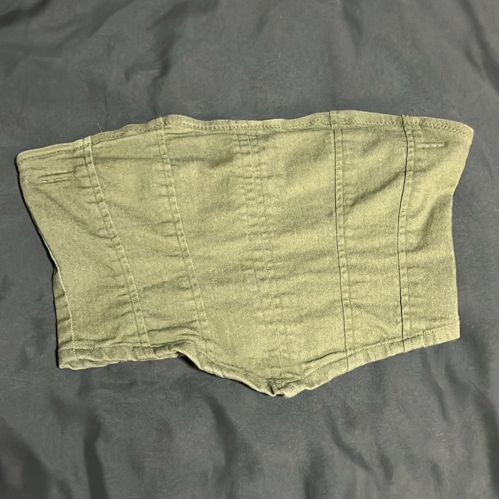 Fashion Nova Green Cargo Top with Structured Design